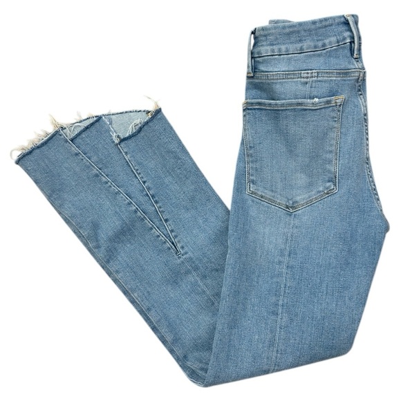 FRAME DENIM Le Crop Mini Boot Kick-Flare Mid Rise Triangle Gusset Jeans Size 26 - Picture 12 of 16